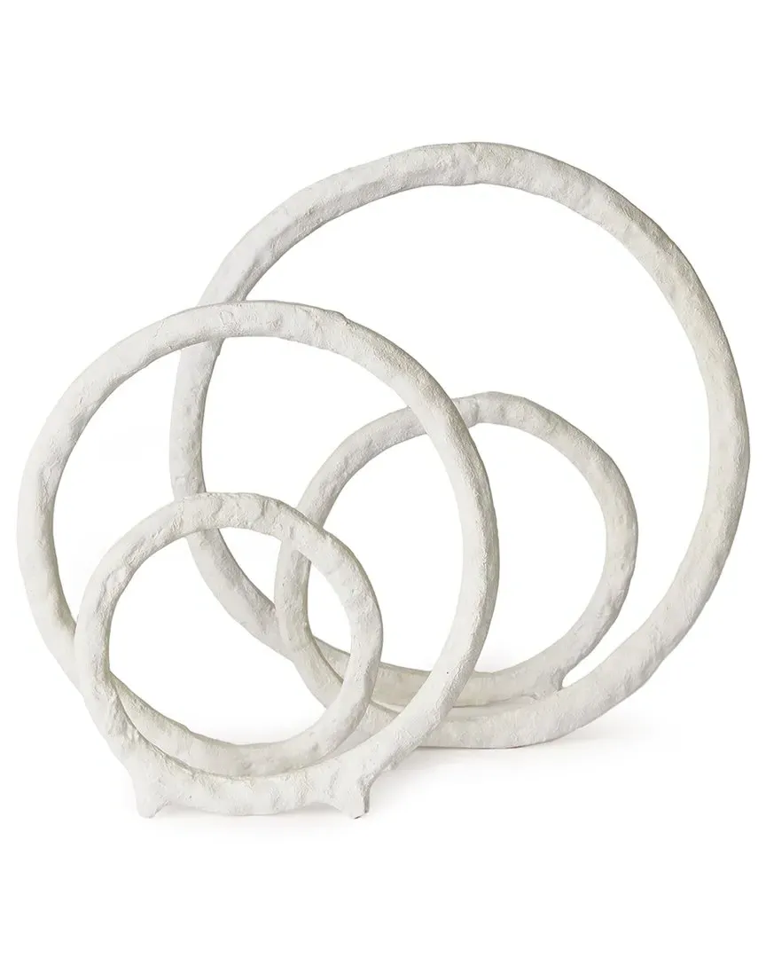 Eldon Set of 2 Sculptures - White, Aluminum