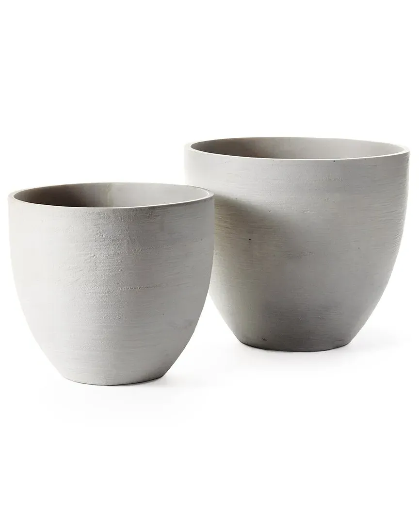Fibrestone Malibu Tapered Pot Set - White