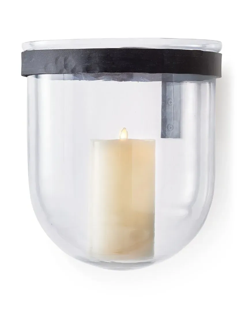 Gwen Outdoor Wall Vessel - Black, Glass image