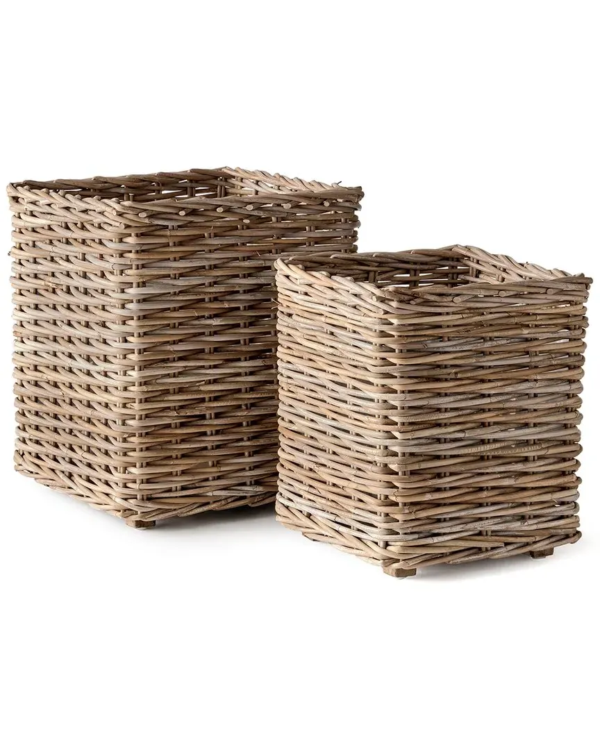 Harrison Set of 2 Planters - Natural, Rattan image