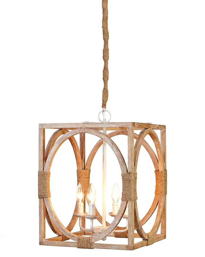 Hutton Pendant Light - Natural, Mango Wood image