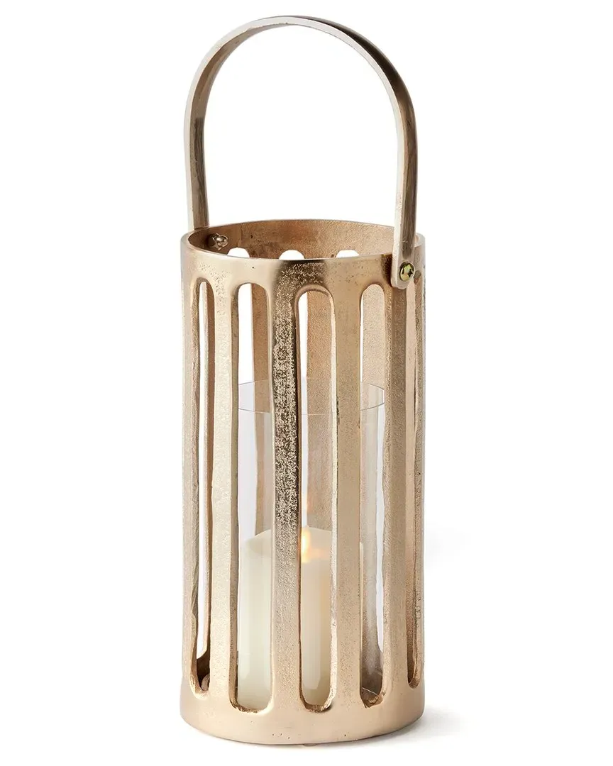 Huxley Short Hurricane Lantern - Gold, Aluminum