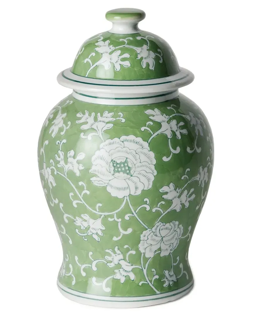 Imperial Lotus Lidded Ginger Jar - Green, Porcelain image