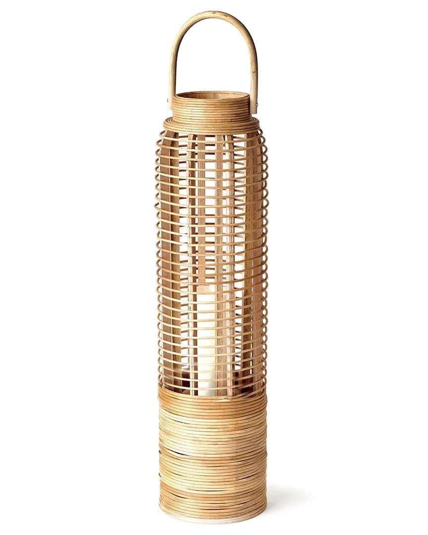 Keaton Large Lantern - Natural, Rattan