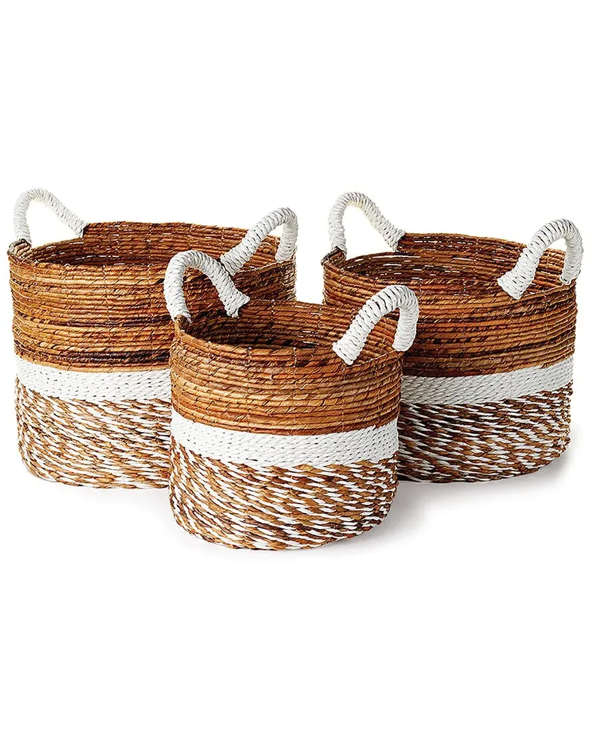 Key Largo Round Baskets Set of 3 - Natural image