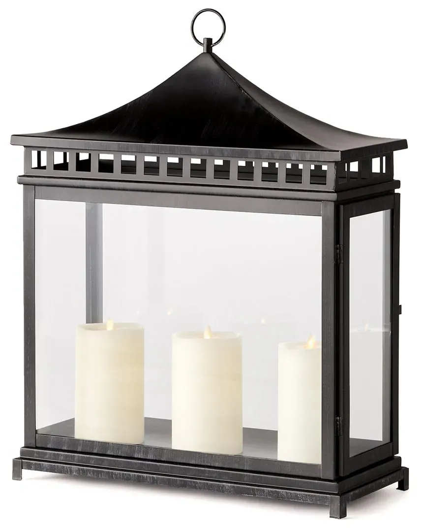 Kito Rectangular Outdoor Lantern - Black, Stainless Steel image