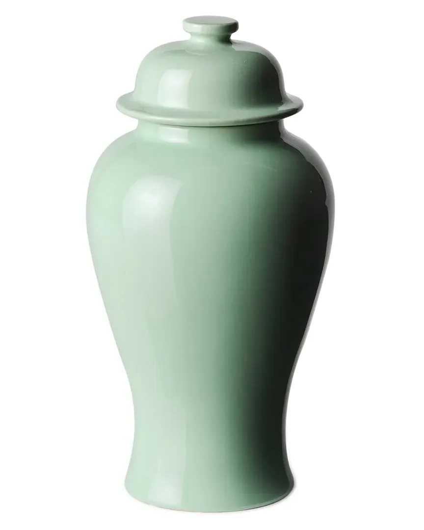 Koa Large Lidded Ginger Jar - Green, Ceramic