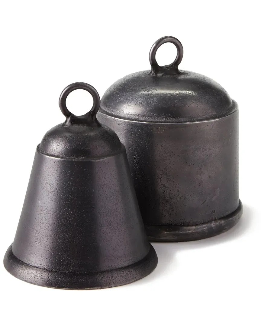 La Taverna Set of 2 Bells - Silver, Aluminum