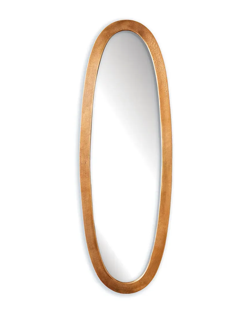 Lamelle Oval Mirror - Antique Brass image