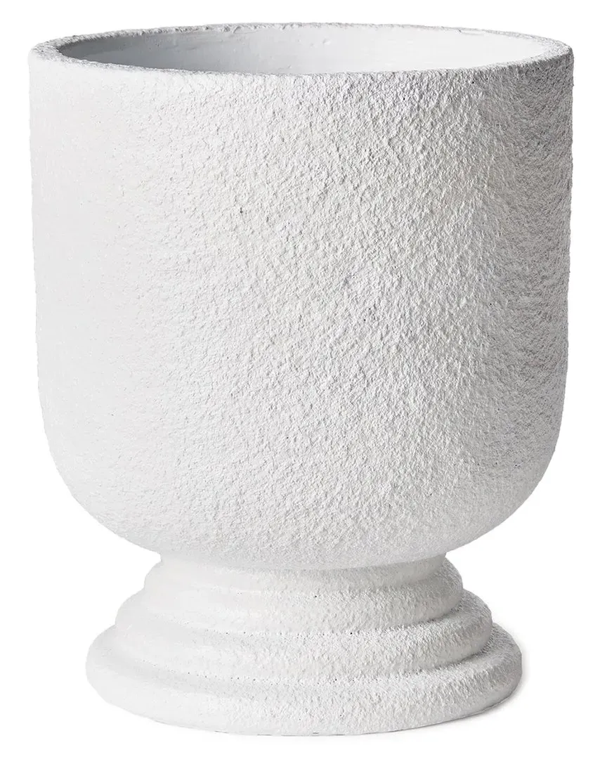 Large Isadora Footed Urn - White, Concrete image