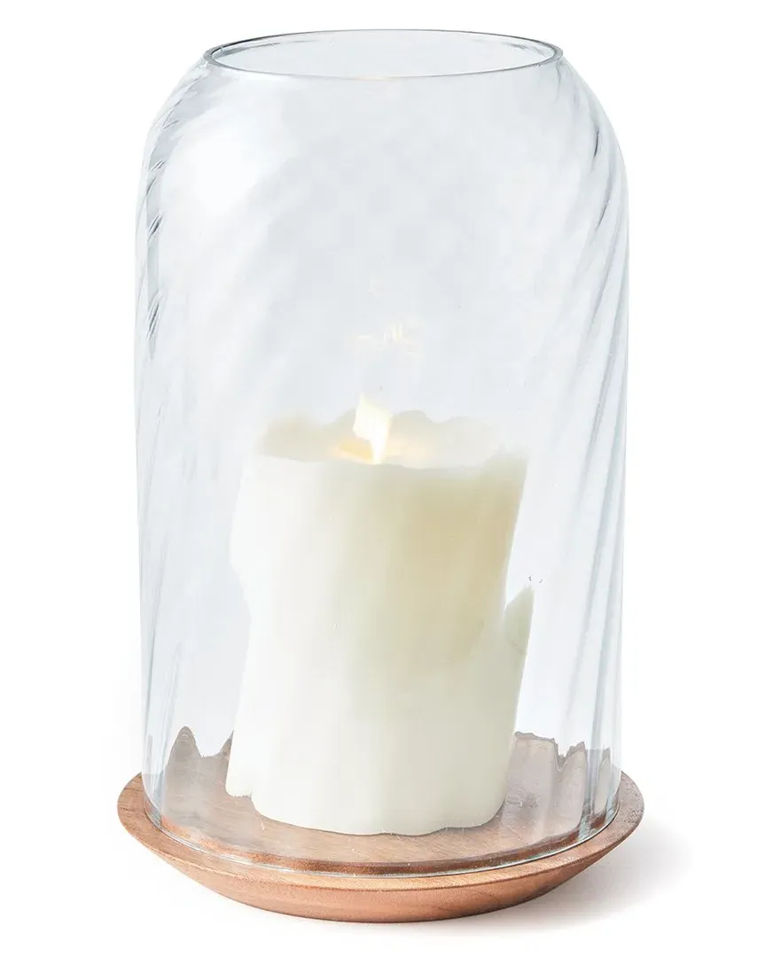 Large Nira Hurricane - Clear, Acacia Wood image