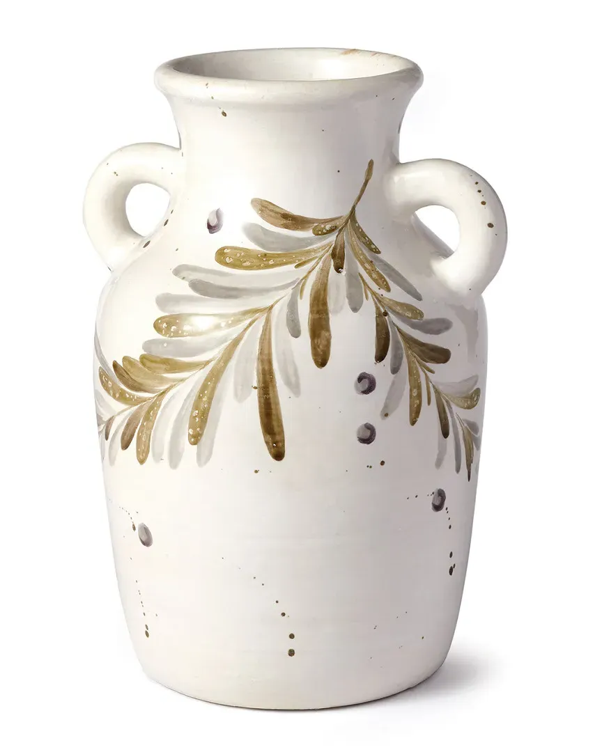 Lazio Large Jar with Handles - Cream, Terra Cotta image
