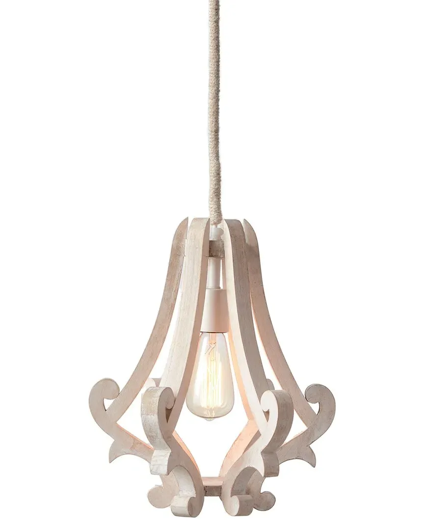 Marguerite Pendant Light - White, Mango Wood image
