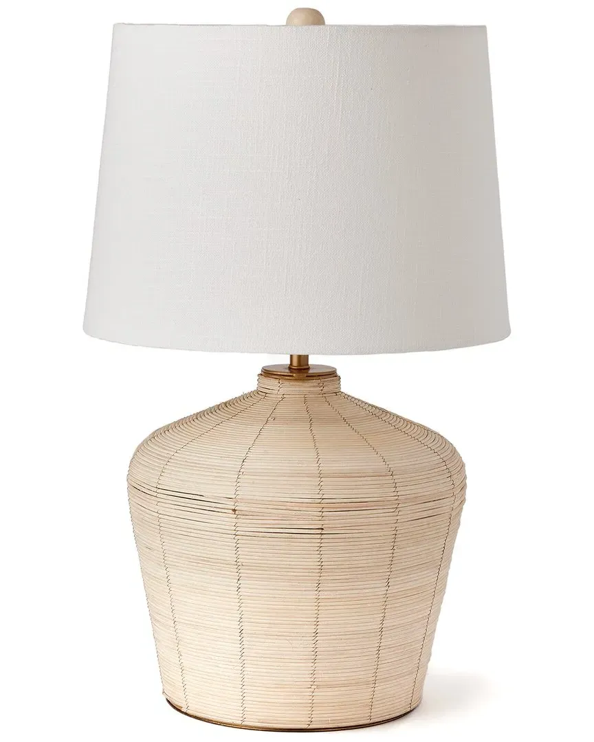 Maye Tapered Pendant Lamp - White, Rattan