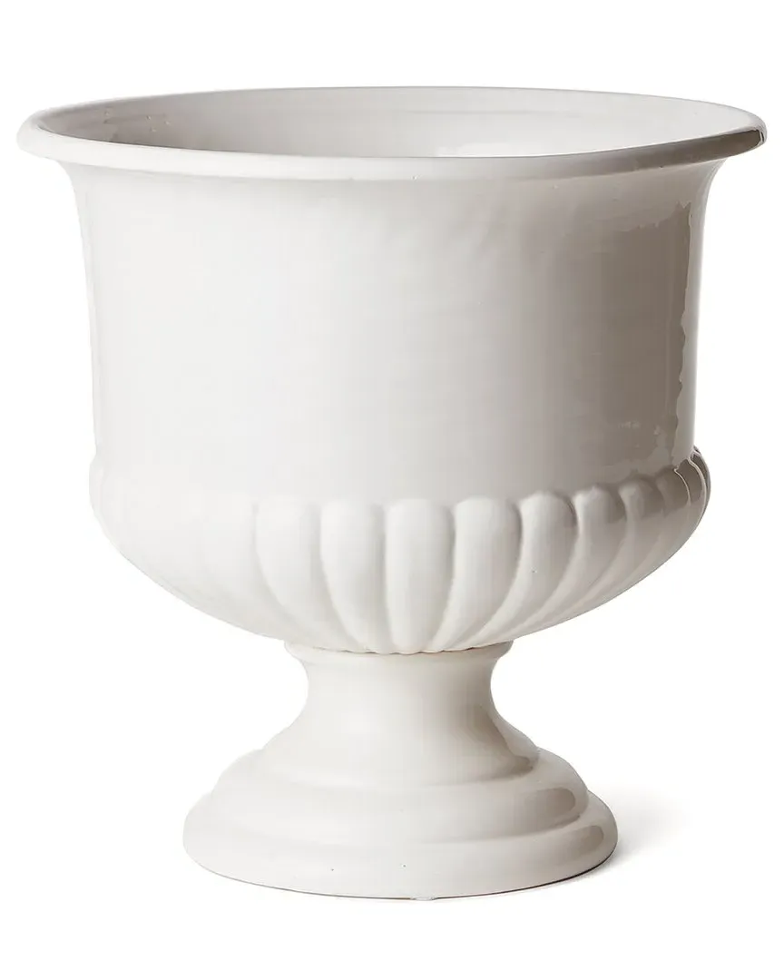 Mirabelle Decorative Pedestal Bowl - White, Clay