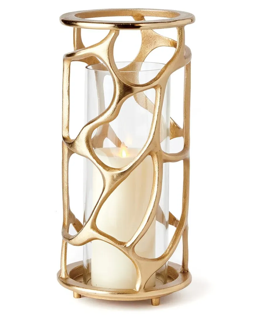 Opera Large Hurricane Lantern - Gold, Aluminum image