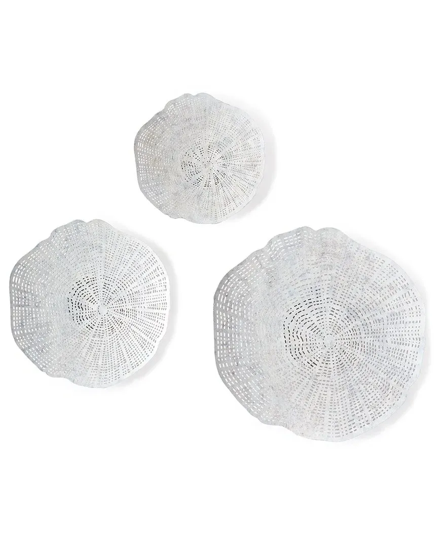 Pacifica Set of 3 Wall Art - White, Iron image