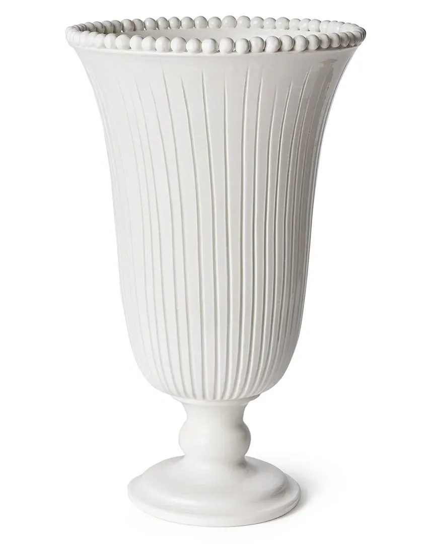 Perla Tall Vase - White, Ceramic image