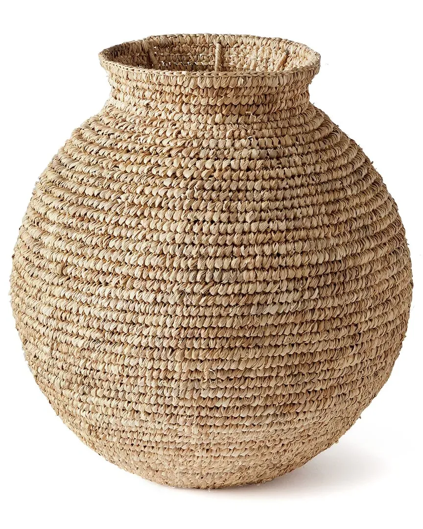 Remi Small Woven Vase - Natural, Corn Husk image