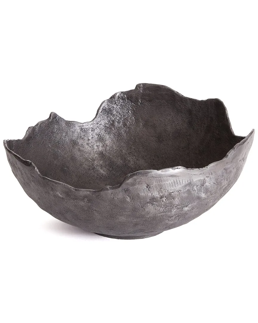 Roland Organic Grande Decorative Bowl - Grey, Aluminum