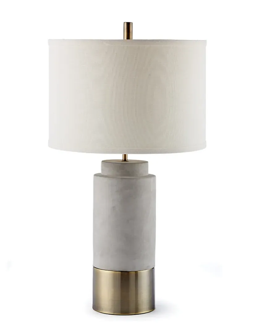 Scully Cylinder Lamp - Natural Concrete, Brass image