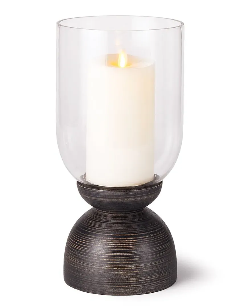 Selene Small Hurricane Candle Holder - Black, Glass image