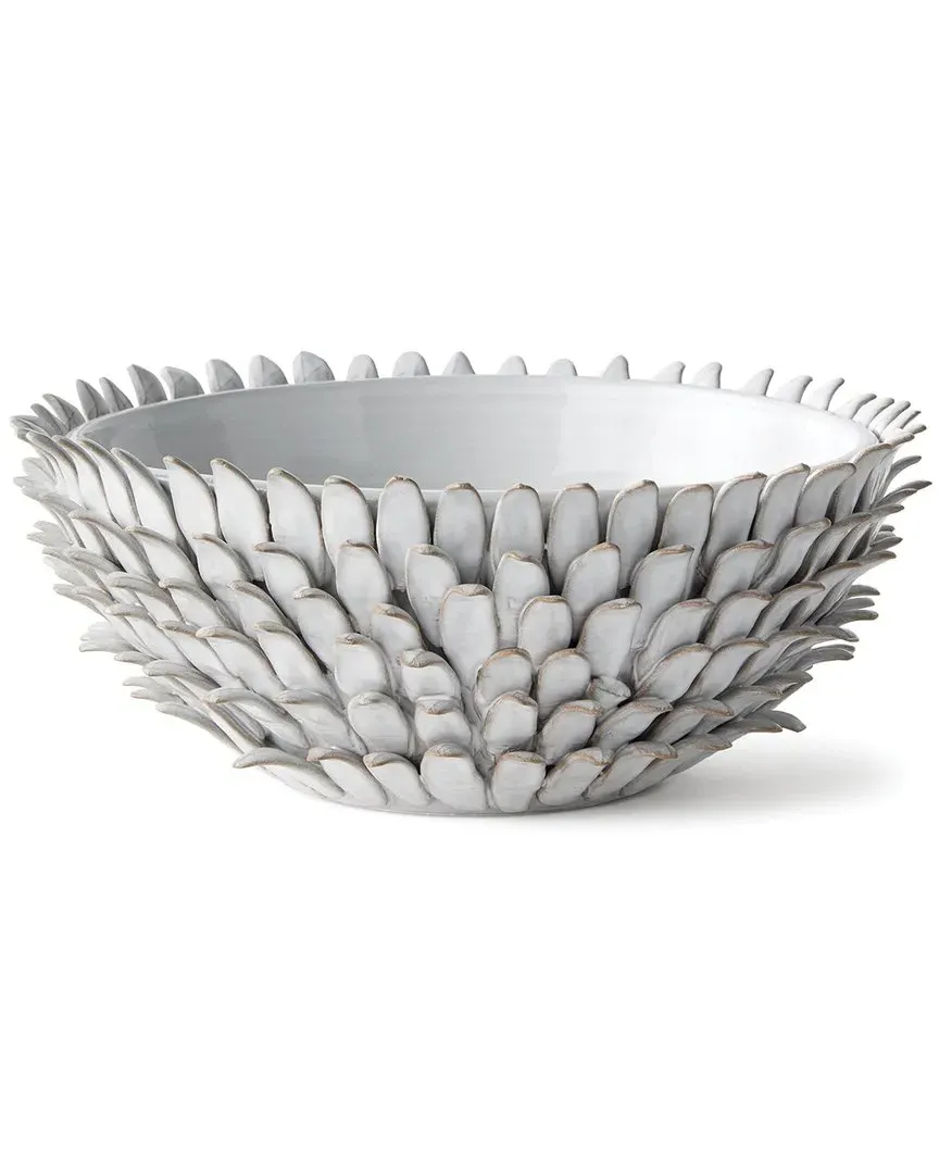 Serena Decorative Bowl - White, Terracotta image