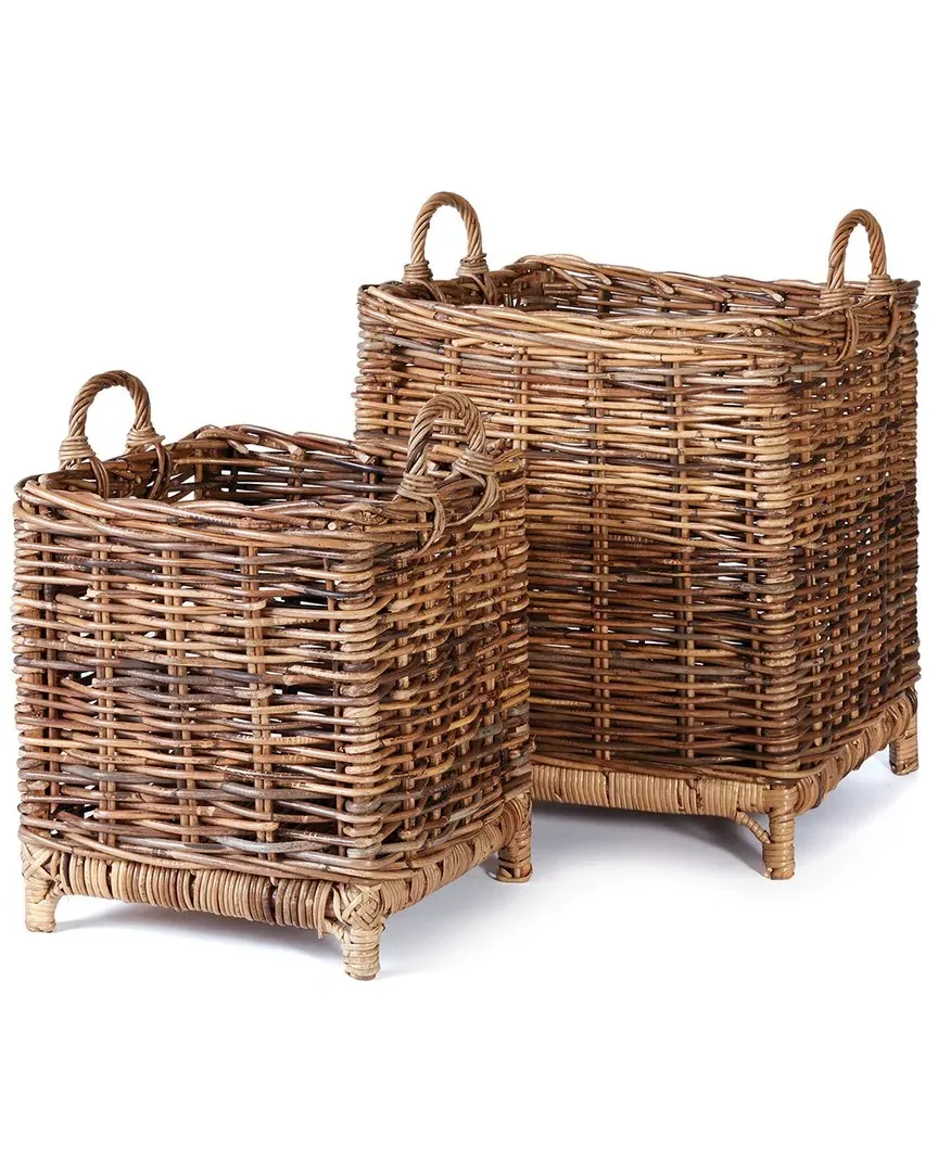 Set of 2 Dalian Baskets - Natural, Rattan