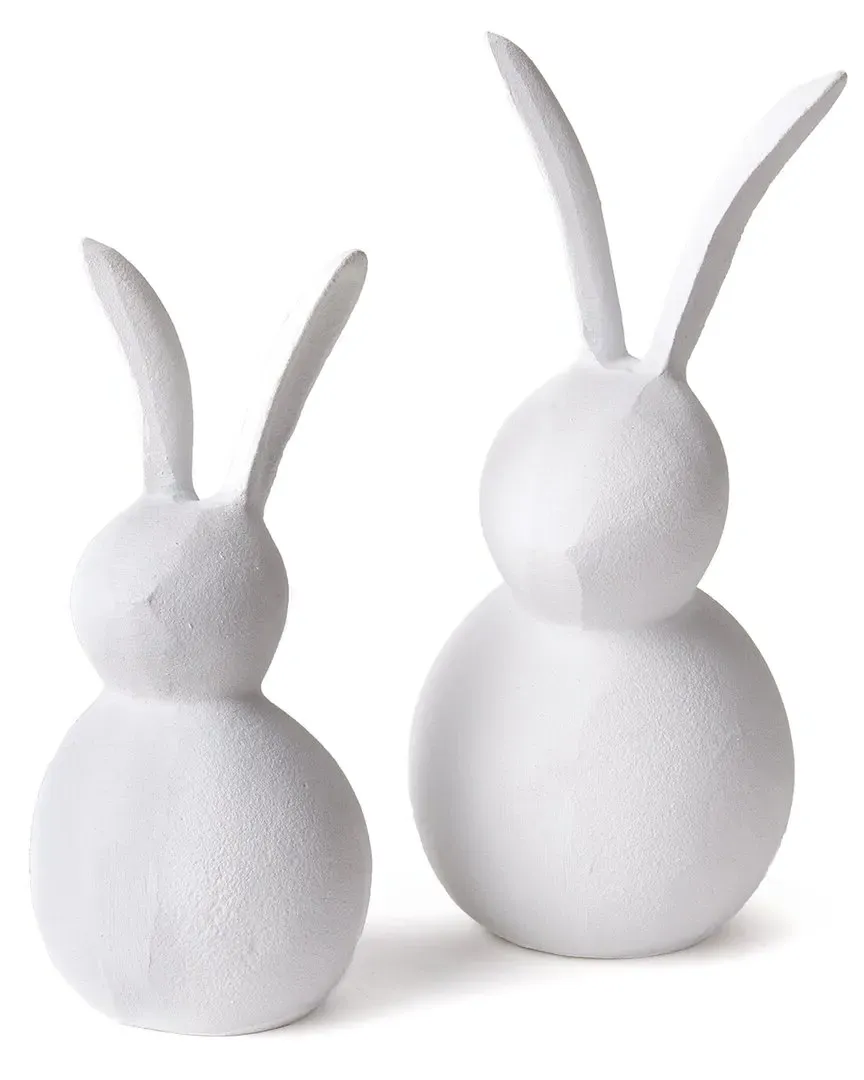 Set of 2 Lola Garden Sculptures - White, Aluminum image