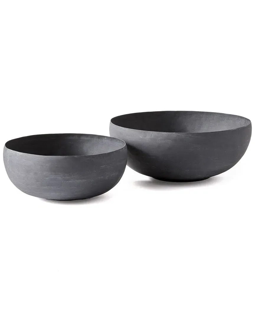 Set of 2 Terrazza Decorative Bowls - Grey, Iron image