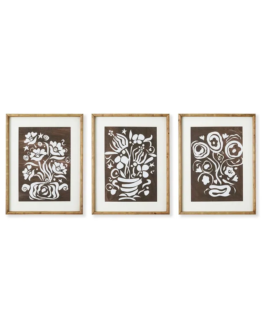 Set of 3 Dare To Dance Prints - Fir Wood