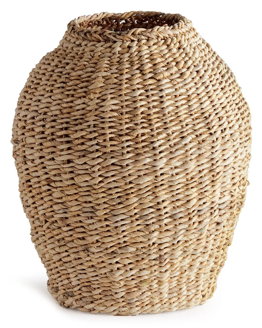 Small Abaca Teardrop Vase - Natural