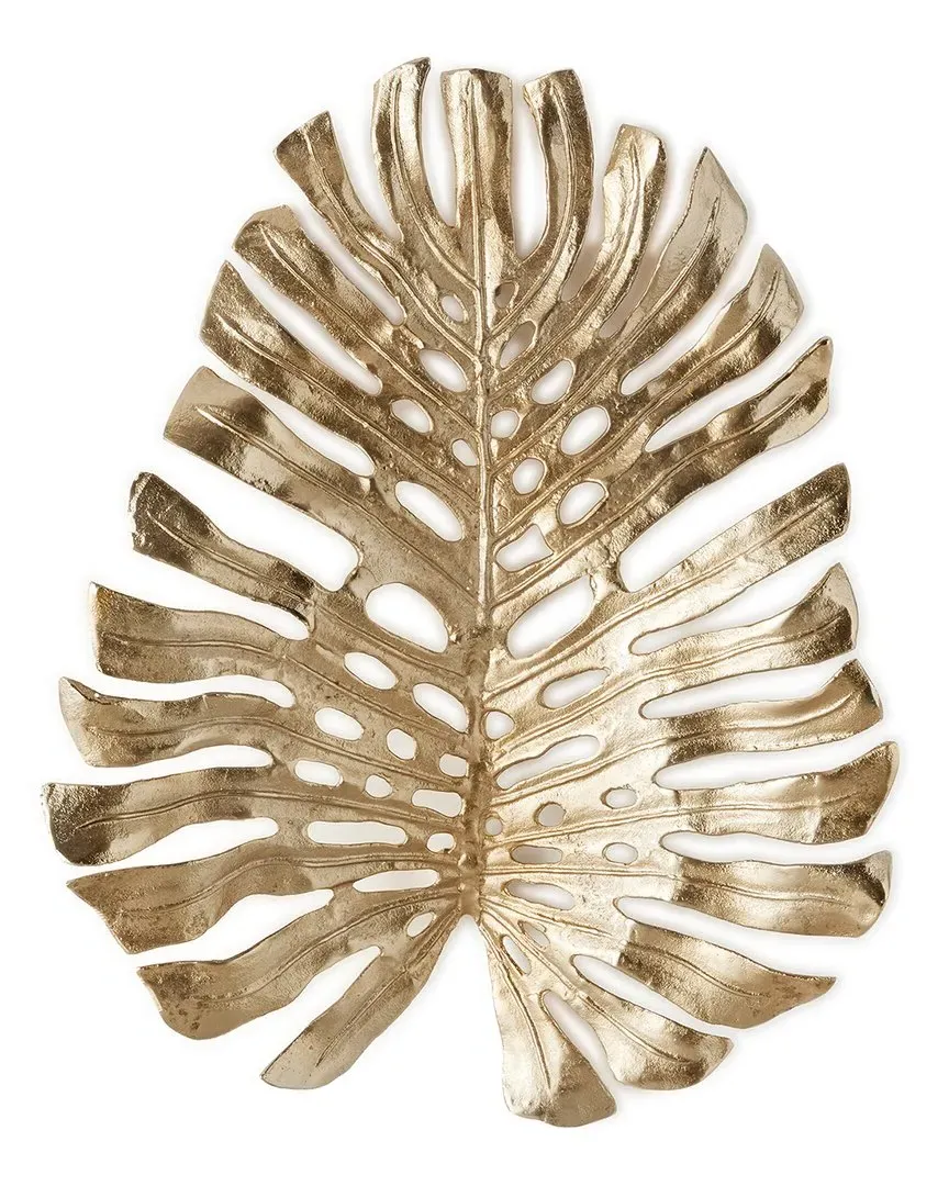 Small Monstera Wall Art - Gold, Aluminum image