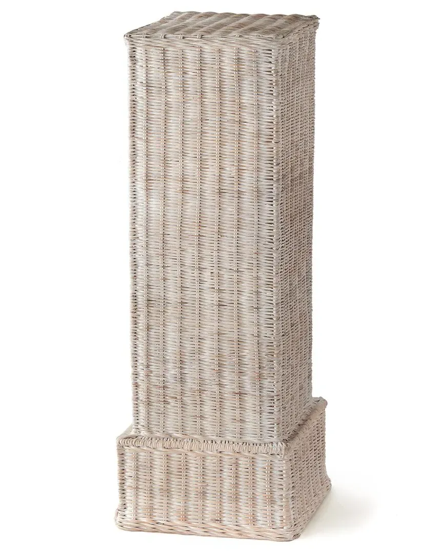 Tall Charleston Rattan Pedestal - Natural image