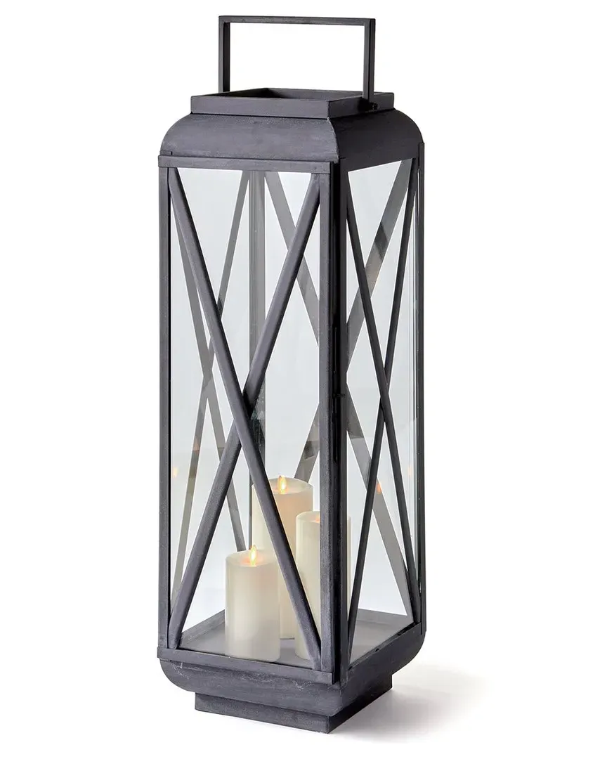 Terrazza Large Outdoor Lantern - Grey, Iron