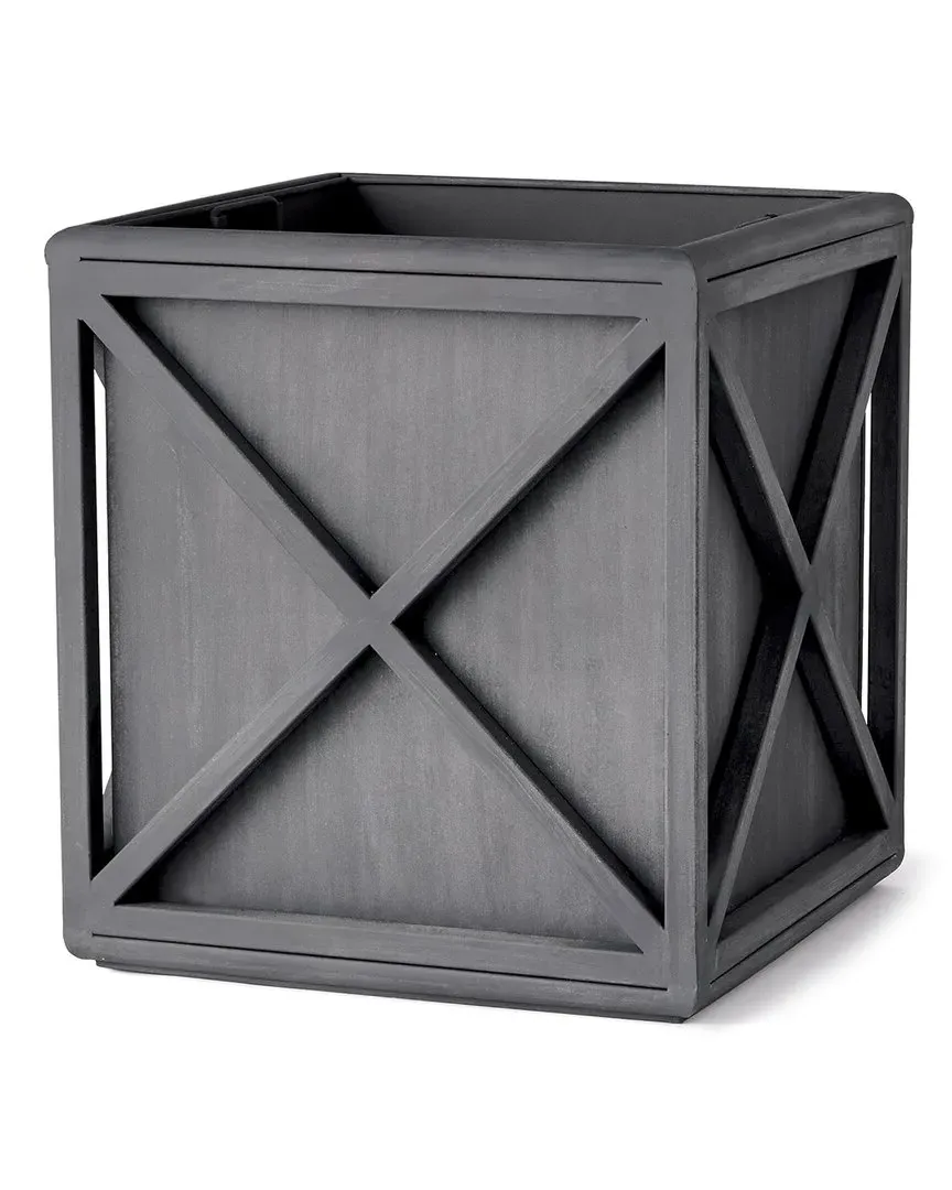 Terrazza Large Outdoor Planter - Grey, Iron