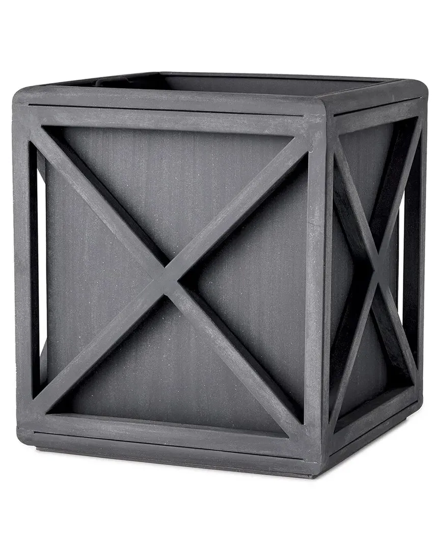 Terrazza Small Outdoor Planter - Grey, Iron