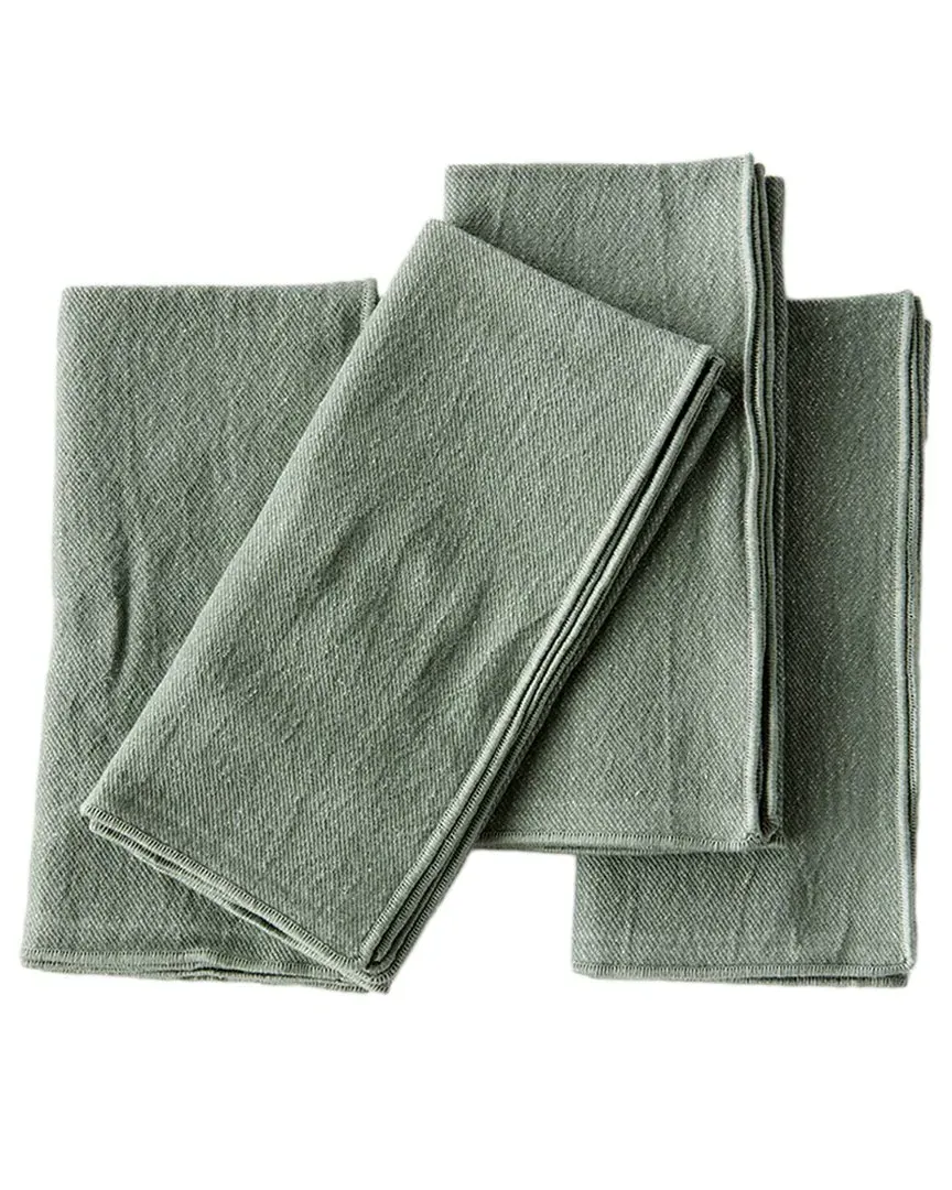 Vanna Set of 4 Napkins - Green, Cotton