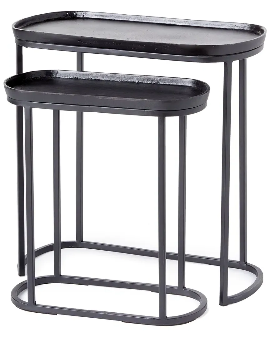 Ziva Set of 2 End Tables - Black, Iron image
