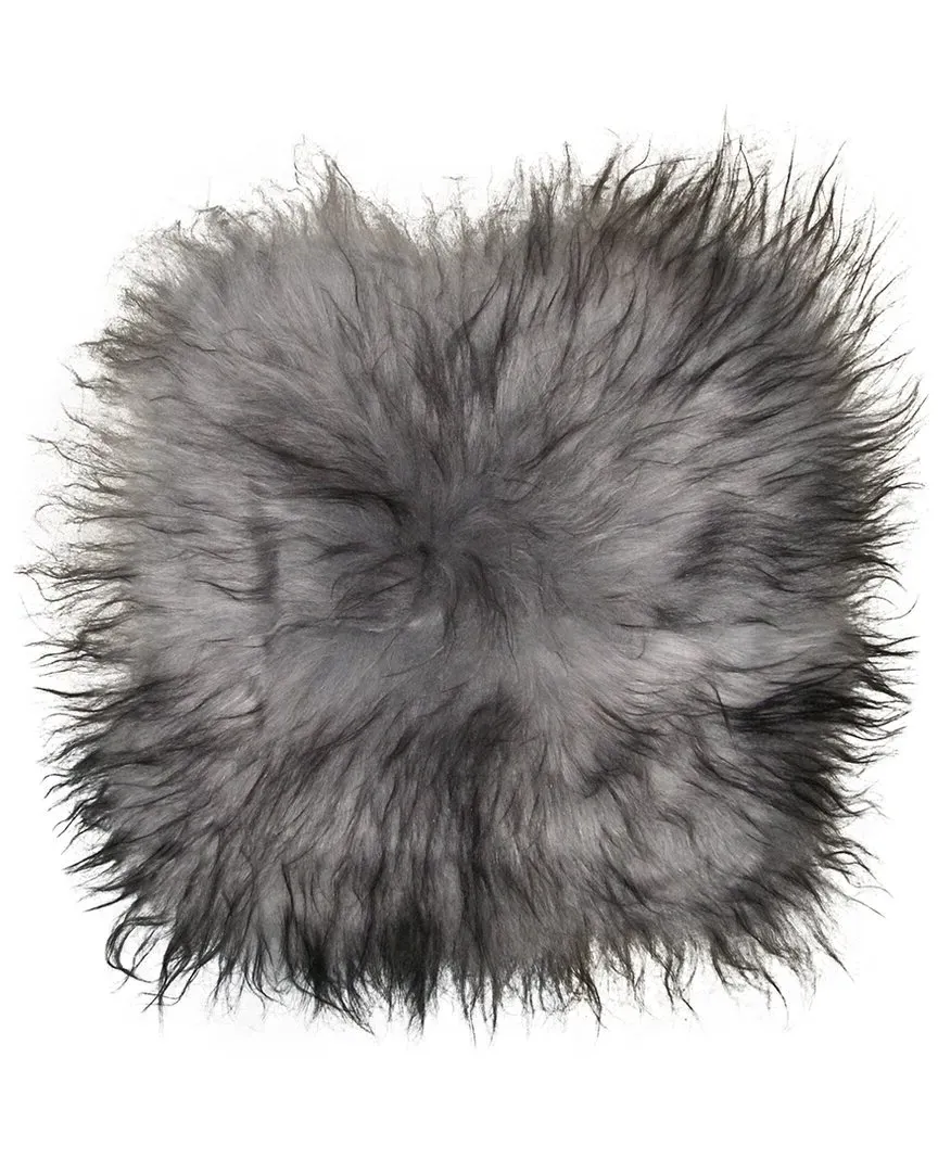 Icelandic Square Chair Pad - Silver, Sheepskin