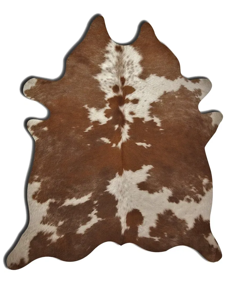 Kobe Handmade Cowhide Rug - Brown & White