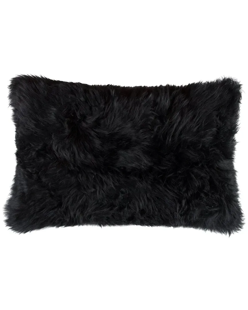 New Zealand Sheepskin Pillow - Black