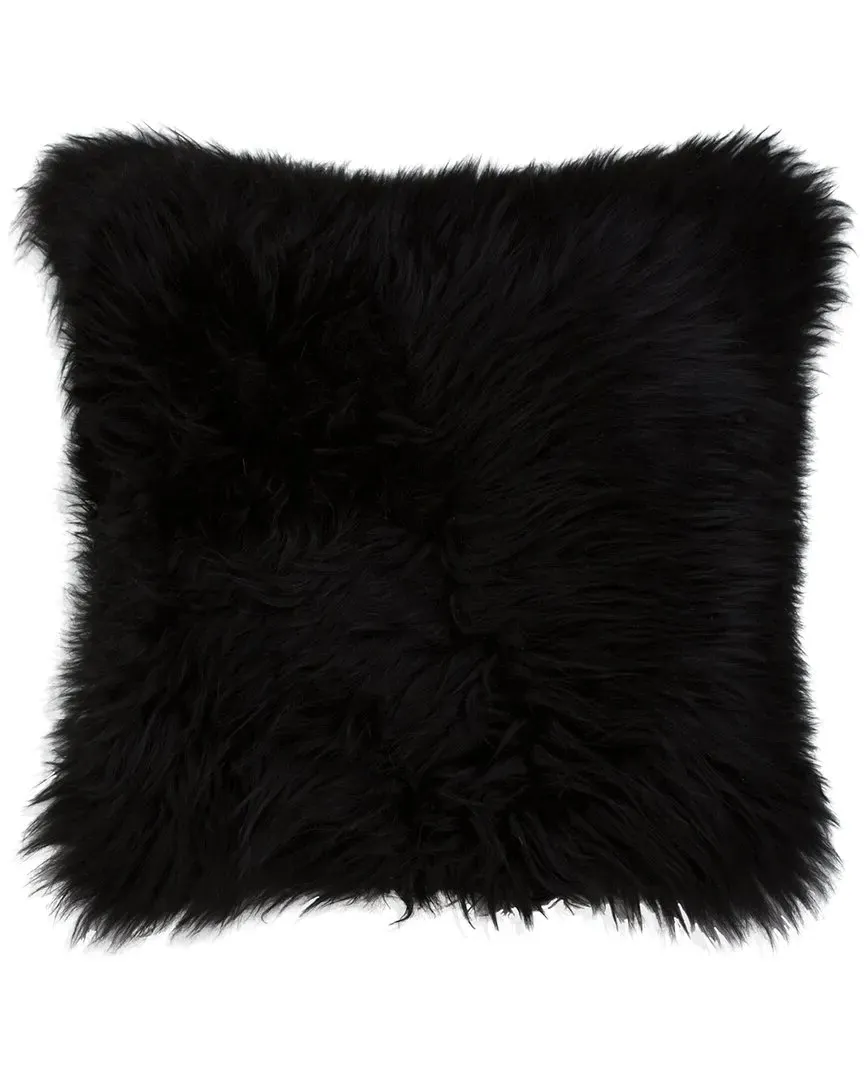 New Zealand Sheepskin Pillow - Black