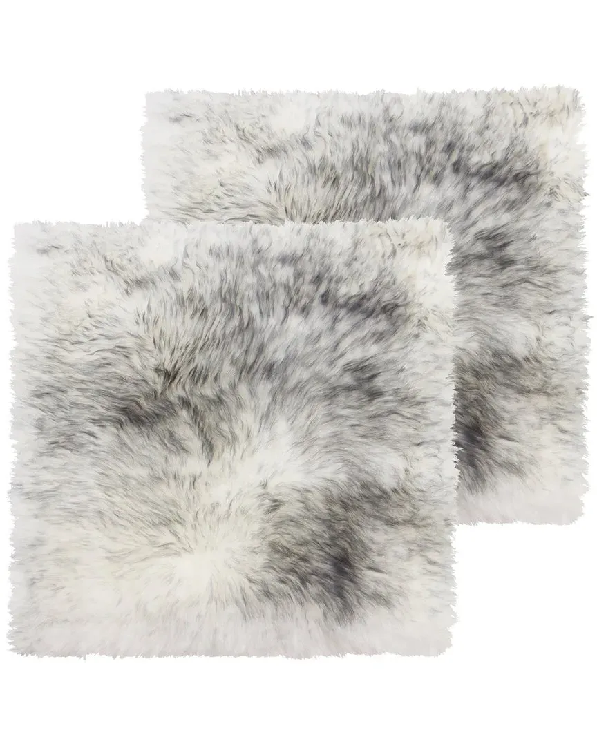 Pack of 2 New Zealand Sheepskin Chair Seat Pads - Grey
