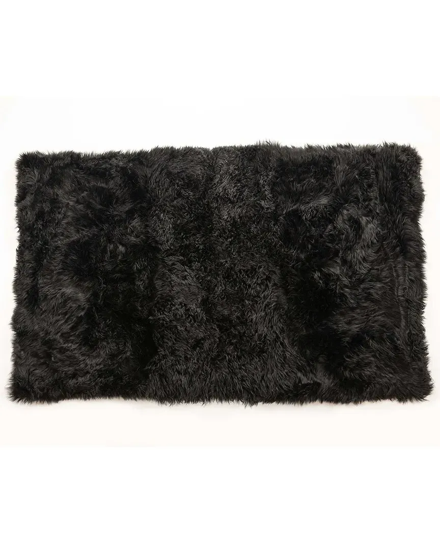 Rectangular Sheepskin Rug - Black image