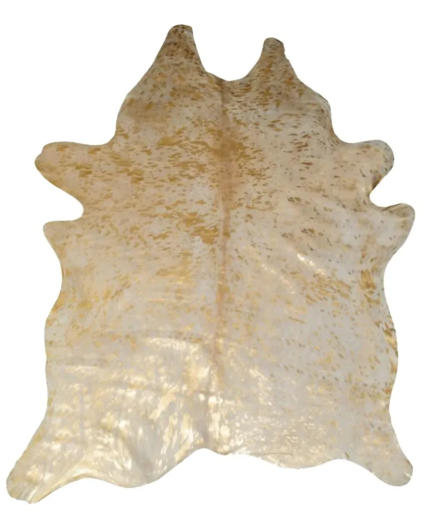 Scotland Cowhide Rug - Natural & Gold