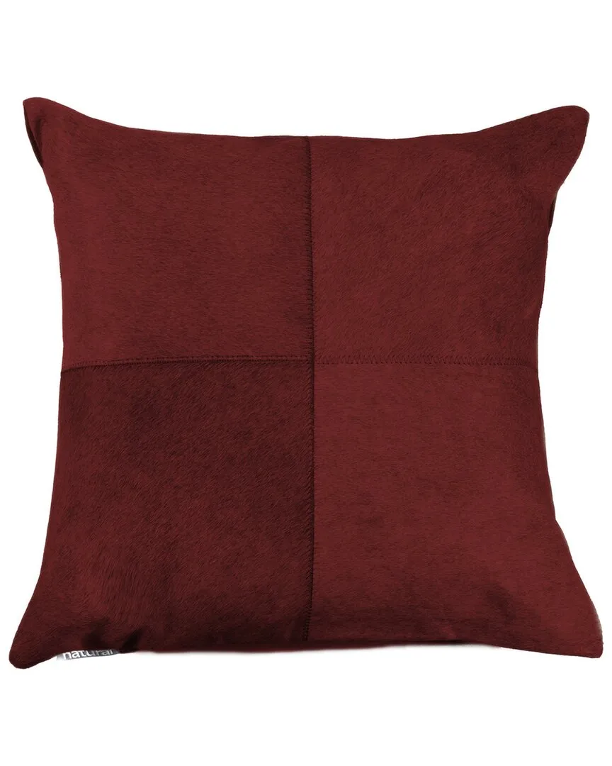 Torino Quattro 18x18in Pillow - Wine, Cowhide image