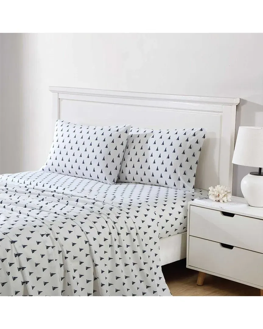 200 Thread Count Windtale Boat Cotton Percale Sheet Set - Navy