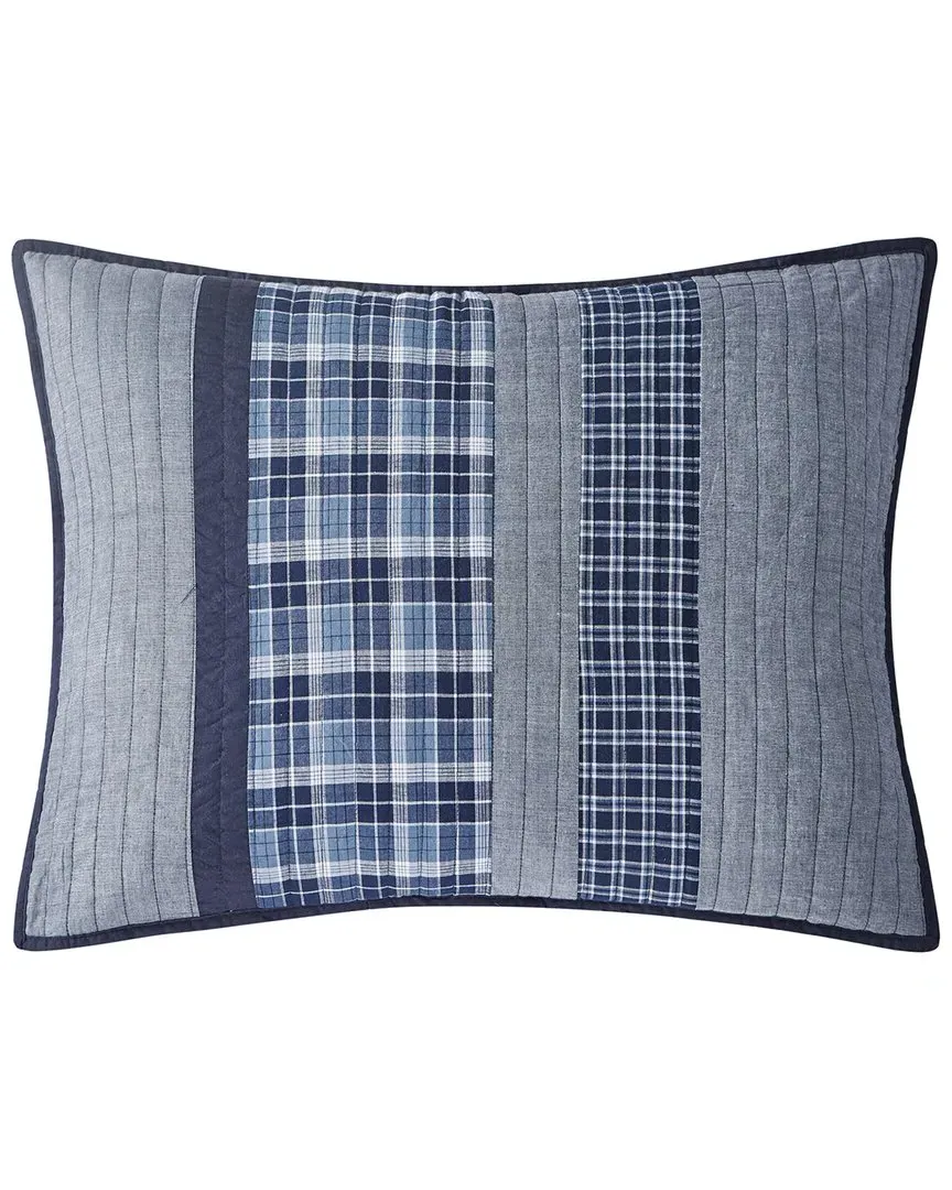 Adelson Standard Pillow Sham - Navy, Cotton image