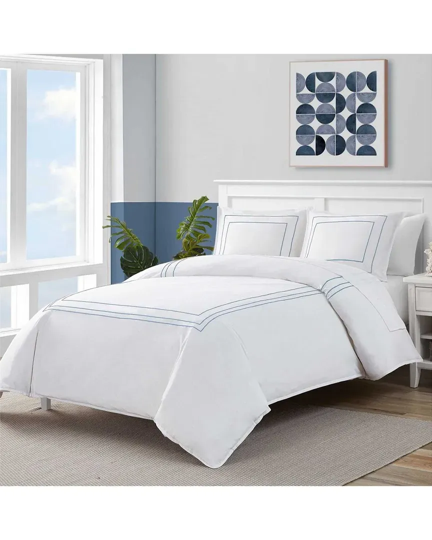 Alden Duvet Cover Set - Chambray Blue